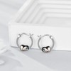 Penguin Hoop Earrings Sterling Silver Cute Animal Penguin Earrings Jewellry