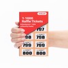 evelay Cloakroom Raffle 1-1000 Tombola Draw Tickets Numbered Orange