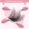 Lash Clusters, PRO,72 Pcs Individual Cluster Lashes 3D Effect DIY