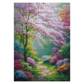 Colorful Spring Puzzles for Adults 1000 Pieces, Flower Garden Art Jigsaw Puzzles, Pretty Floral Puzzles