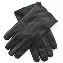 Coach Nappa Leather Gloves, Men's Winter Driving Gloves, Cashmere Lined 82863 - M, Black