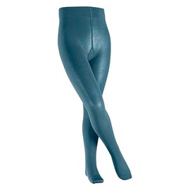 FALKE Unisex Children's Cotton Touch Tights Breathable Sustainable Cotton Elegant Fine Pressure-free Comfort Waistband Flat Seam for Pressure-free Toe Non-Slip Pack of 1, Blue (Lagoon 6908)