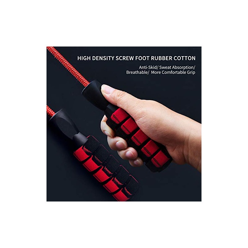 Jump rope, Professional Weighted Jump rope workout, Adjustable Tangle-Free with