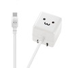 Elecom AC Charger for Smartphones/CUBE/1A/microB/4.9 ft (1.5 m)/White/F