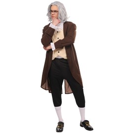 Maxim Party Supplies Adult Benjamin Franklin Deluxe Colonial Costume For Men 5 Piece Outfit (X-Large)