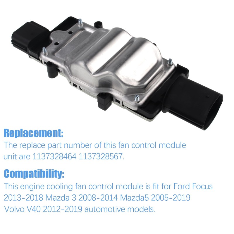 RKURCK Engine Cooling Fan Control Module Unit for Mazda 3