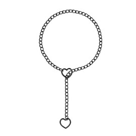 Manfnee Lariat Y-Halsketten Herz Ring Kette Halskette Slip Kette Halskette für Damen Punk Gothic Kette Choker Halskette