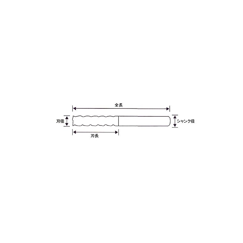 PROCHI PRC-T04M4L 4-Blade Carbide Square E/M, Long, 0.2 inch (4