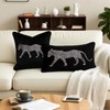 vctops Soft Velvet Embroidery Square Decorative Throw Pillow Covers Leopard