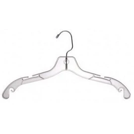 Only Hangers Clear Plastic 17" Dress Hanger (Box of 50)