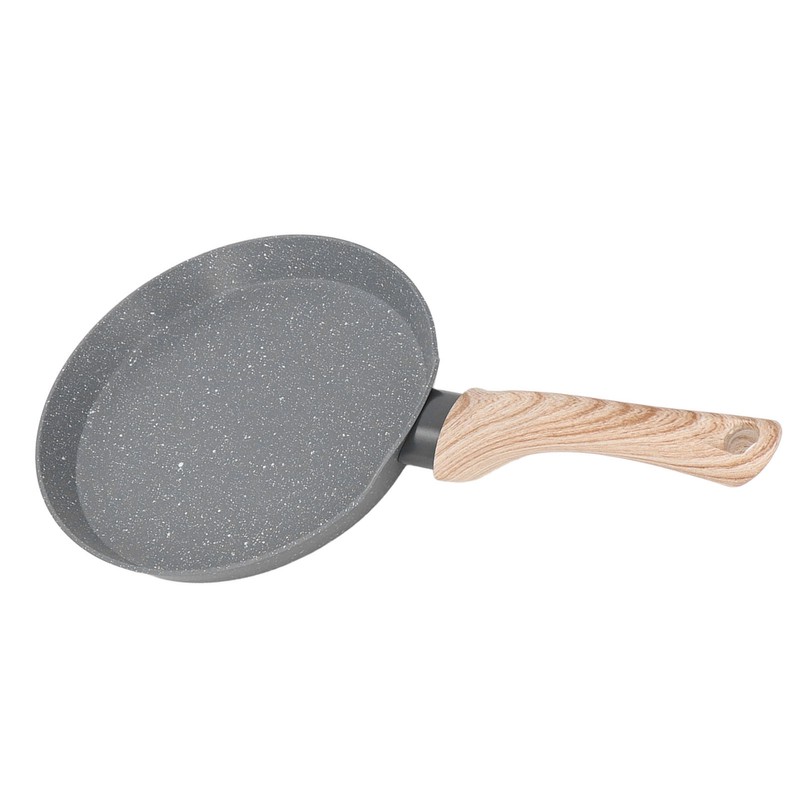 Frying Pan Wood Handle Aluminum Alloy Cooking Skillet Fast Heating