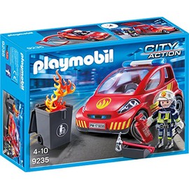 Playmobil 9235 City Action Firefighter with Car,MultiColor