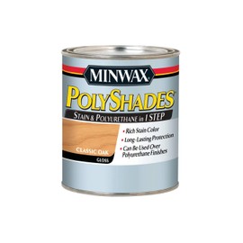 Minwax 61470444 PolyShades Stain & Polyurethane, Quart, Classic Oak