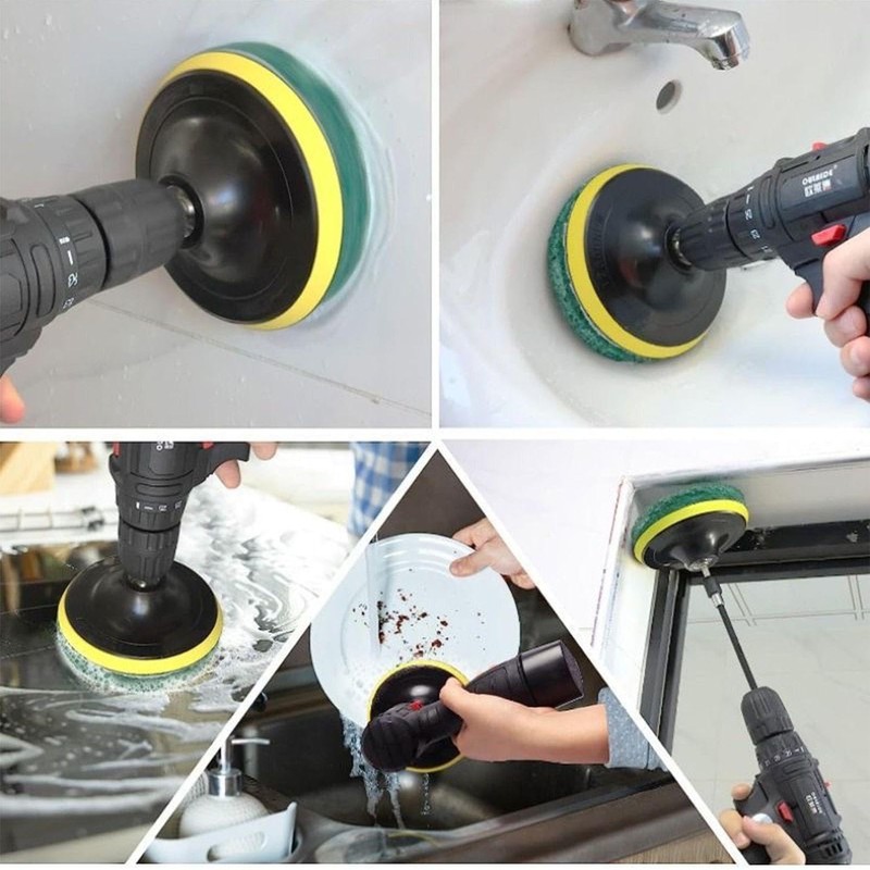15-Piece Cleaning Brush Pads, Multifunctional Cleaning Brush, Electric Cleaning Brush