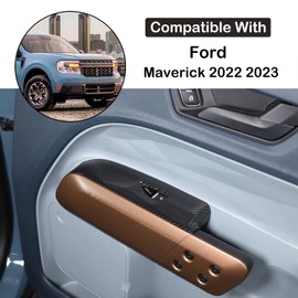 4Pcs Front and Rear Doors Window Lift Switch Button Panel Cover Compatible with Ford Maverick 2022 Aunginsy Car Glass Lift Switch Decorative Cover Trim Door Window Control Switch Panel Accessories