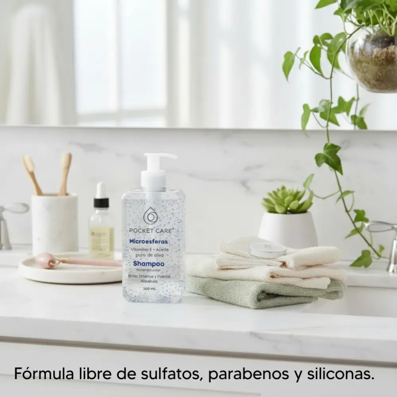 Shampoo Reconstructor Pocket Care Vitamina E Y Oliva 300ml