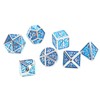 7pcs Polyhedral Dice Set Portable Exquisite Funny Metal Dice Table