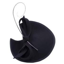 Lawliet Womens 1950s Wool Felt Saucer Headpiece Fascinator Cocktail Hat A570 (Black)