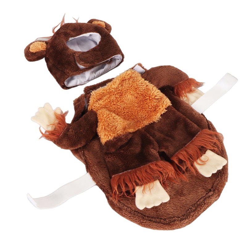 Pet Holiday Costume Funny Monkey Cosplay Dog Clothes Soft Breathable