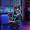 HOFFREE Gaming Chair with LED RGB Lights Massage Ergonomic Video
