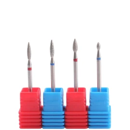 MZCMSL - Broca para cutículas de llama para manicura rusa, broca de seguridad de diamante para uñas, 3/32 brocas para quitar cutículas eléctricas (4 unidades)