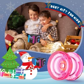 MAGICYOYO K2 Responsive Yoyo para niños, Crystal Yoyo profesional para truco de giro, Yoyo de plástico de doble propósito con rodamiento Yoyo extra no sensible para avanzadas + 12 cuerdas Yoyo + bolsa