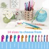 Coopay Crochet Hooks, Ergonomic Crochet Hook with Floral Plastic Grips,