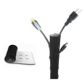 SUPERTOOL Cable Wire Protector, Neoprene Cord Sleeve Wraps Cable Organizer Sleeve for Phones, Speakers, Earphones, Office Management, PC, TV (1Pcs, Without Punch 125CM)