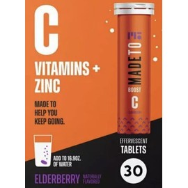 MadeTo 🍊MadeTo C Vitamins + Zinc Elderberry Immunity Support 30 Effervescent Tablet A1