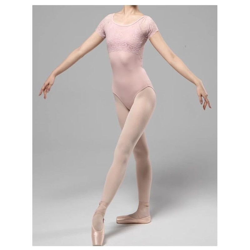 Pro Dance PLHA033MA Lace, Half Cup, Short Sleeve, Ballet, Leotard,