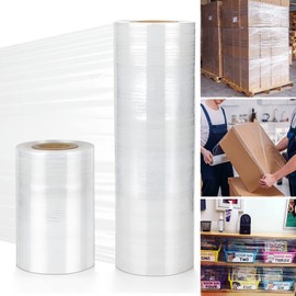 Powmag Transparent Packaging Film on Roll, Packing Films, Stretch Film Packing Film, Moving Film, Film for Furniture (10 cm + 20 cm)