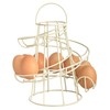 Helter Skelter Metal Egg Rack Stand Holder Cream
