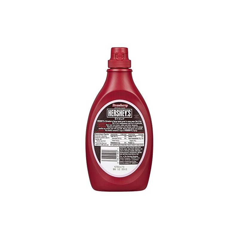 Hershey's Strawberry Syrup Bottle, 22 oz, 3 pk