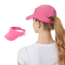 AYPOW Quick Dry Baseball Cap, Sport Sun Visor Hat with Detachable Top, Multi-Purpose UV Protection Running Cap Adjustable Lightweight Folding Outdoor Sun Hat Unisex for Golf Tennis Climbing Summer