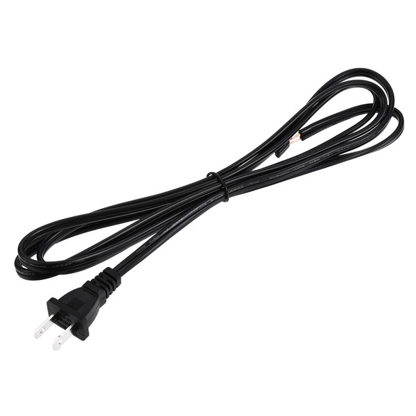 uxcell Power Wire Lamp Wire US Plug Lamp Cord SPT-2 18AWG UL Listed Lamp Repair Replacement Parts Black 1.8M