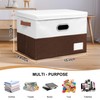EITMOW Foldable Fabric Storage Boxes with Lids, Collapsible Versatile Bins