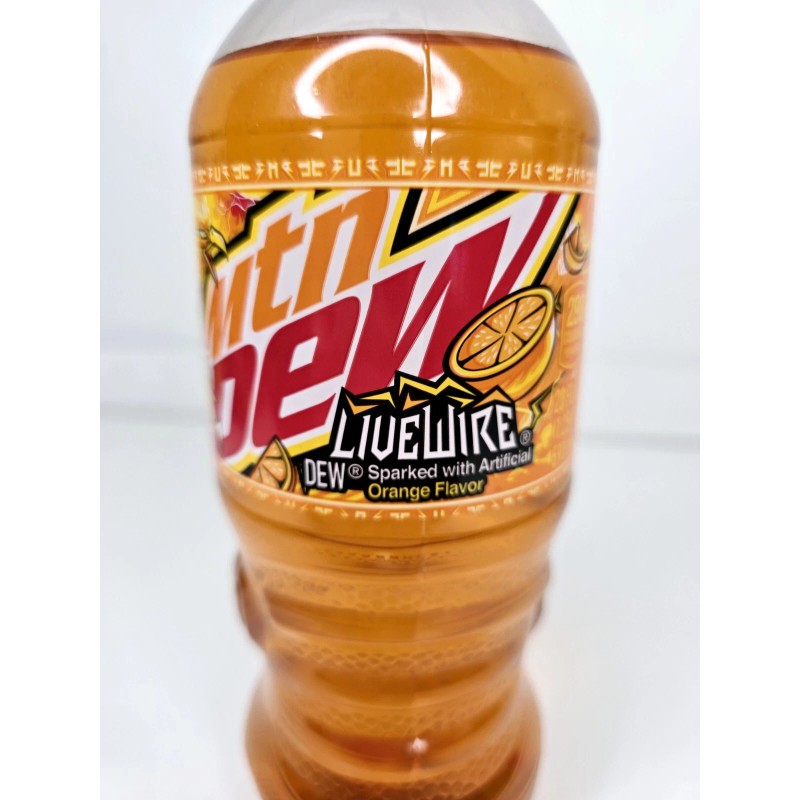 Mountain Dew Livewire Full 20oz Sealed Bottle Orange - Sept