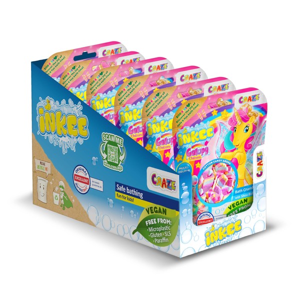 INKEE Bath Crumble Galupy Unicorn Bath Bombs for Kids with