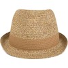 styleBREAKER Trilby 04025002 Unisex Lightweight Paper Hat with Contrasting Trim,