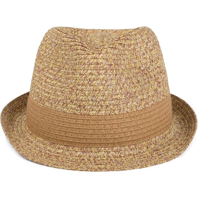 styleBREAKER Trilby 04025002 Unisex Lightweight Paper Hat with Contrasting Trim,