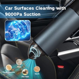 Car Vacuum Cleaner, 2-in-1 Blower&ABS Vacuum Cleaner, 9000PA Car Vacuum Portable Cordless with Multi-Nozzles, Handheld Vacuum Cleaner With Dual Filters, Mini Vacuum Cleaner for Car, Home, Office, Pet