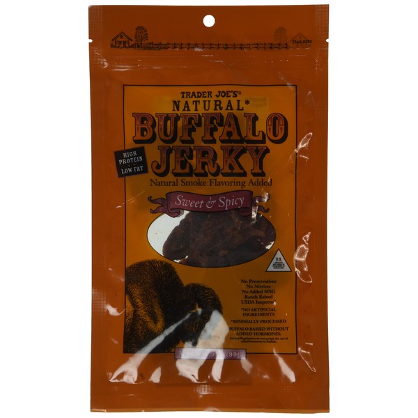 Trader Joe's Natural Buffalo Jerky Sweet & Spicy Flavor 3.5 Oz.