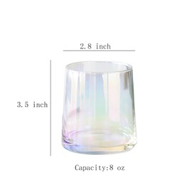 Gaolinci 2 Pcs Classic Clear Cylindrical Glass Mouthwash Cups, Bathroom Brushing Cup, 8 Oz