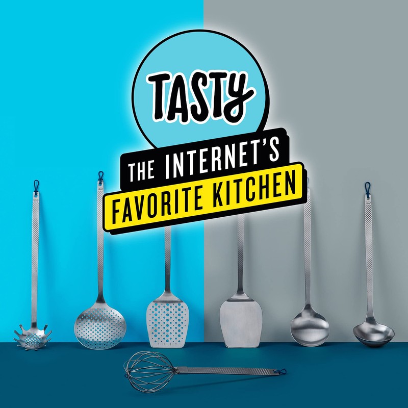 Tasty Stainless Steel Slotted Turner with Bevelled Front Edge, Heat-Resistant