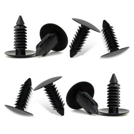 Merdege Pack of 8 License Plate Hole Plugs, Car Bumper Plugs, License Plate Hole Cover Clip Fixed Fastening Buckle, Universal for Most Car (Black)