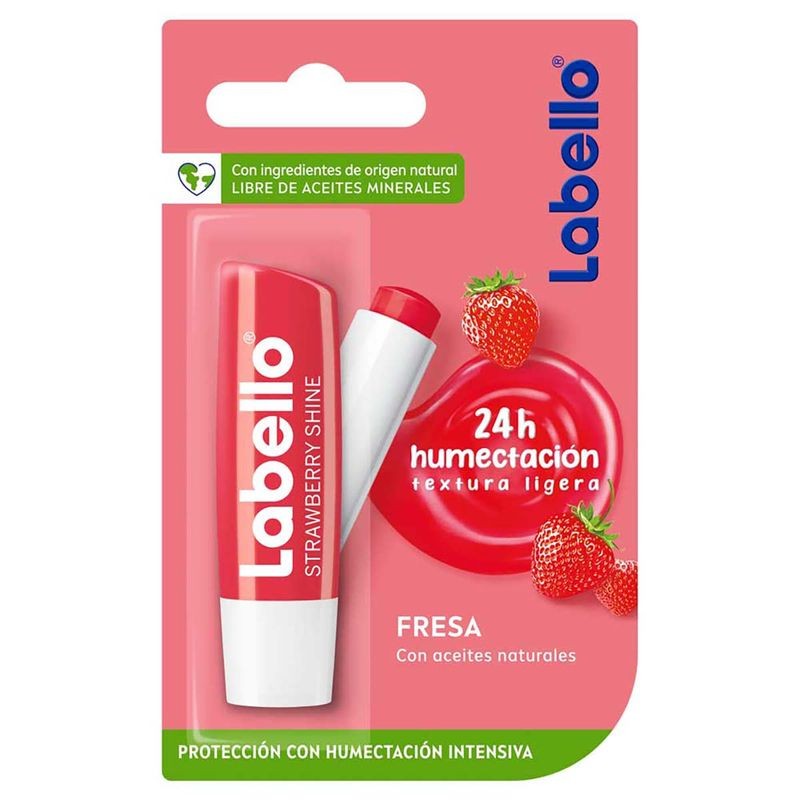 Bálsamo Labial humectante LABELLO Fresa 4.5g