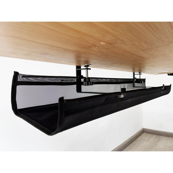 VWINDESK Under Desk 35 Inch Mesh Fabric Cable Management Tray,