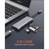 Upgrow 5in1 USB C Hub Adapter w HDMI, SD, Micro