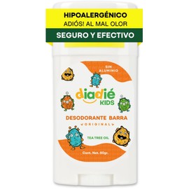 DIADIE KIDS Desodorante natural para Niños, Barra, Original 1 Pza