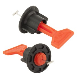 MidGard Reusable Levelling System Tile Laying Aid Levelling Set for Wall and Floor Tiles for Joint Widths 2-6 mm Including 2 Special Keys Made of Steel and Plastic Pack of 50